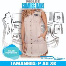 Molde chamise jeans, modelagem&diversos, p-xg, correios