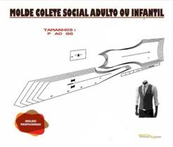 Molde Colete Social Adulto E Infantil, Modelagem&Diversos, tamanhos na descrição Molde Colete Social Adulto E Infantil, Modelagem&Diversos, tamanhos na descrição