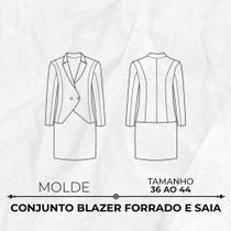 Molde conjunto blazer forrado saia lápis by Wania Machado Molde conjunto blazer forrado saia lápis by Wania Machado
