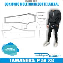 Molde Conjunto Moletom Recorte Lateral, Modelagem&Diversos, Tamanhos P Ao Xg Molde Conjunto Moletom Recorte Lateral, Modelagem&Diversos, Tamanhos P Ao Xg