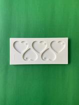 Molde Coração com 5 cavidades - 3,5x4cm