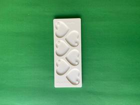 Molde Coração com 6 cavidades - 3x3,4cm