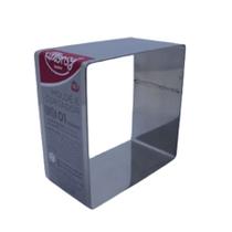 Molde/Cortador - Aço inox - Quadrado - 13.2x13.2x5 Cm - Fixo - 1 unidade - Cromus Linha Profissional Allonsy - Rizzo