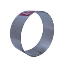 Molde/Cortador - Aço inox - Redondo - 20,2x20,2x5 Cm - Fixo - 1 unidade - Cromus Linha Profissional Allonsy - Rizzo