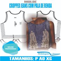 Molde cropped pala renda, modelagem&diversos, p-xg, correios