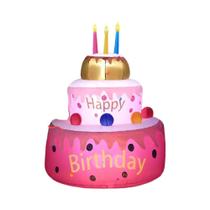 Molde De Ar Inflável De Bolo De Aniversário De 5 Pés, Decoração Para Festa De Casamento, Molde De Ar Inflável De Bolo De Aniversário De 5 Pés, Decoração Para Festa De Casamento,