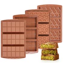 Molde de barra de chocolate KASHME Deep Dubai com 10 Snap+ Pyramid