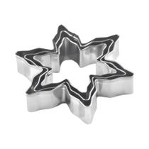 Molde De Biscoito Em Forma De Floco De Neve De Natal Em Aço Inoxidável Para Biscoito De Gengibre,