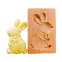 Molde De Biscoito Esculpido Em 3D De Madeira, Padrões De Animais, Cortadores De Biscoitos, Moldes