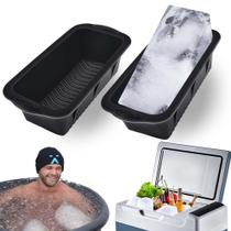 Molde de bloco de gelo XANGNIER Extra Large, pacote com 2 unidades, 2,1 kg de silicone