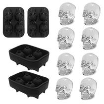Molde de bola de gelo CHIYAN Skull Shape Set, cubo de gelo de 6 esferas Molde de bola de gelo CHIYAN Skull Shape Set, cubo de gelo de 6 esferas