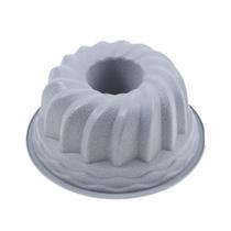 Molde de bolo Savarin de silicone de 9 polegadas - cinza, design em espiral