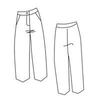 Molde de calça social feminina tamanho 46 ao 52 by Marlene Mukai