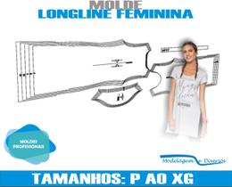 Molde De Camiseta LongLine, Modelagem&Diversos, Tamanhos P Ao Xg