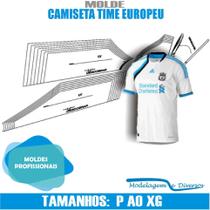 Molde De Camiseta Time Europeu, Modelagem&Diversos, Tamanhos P Ao Xg