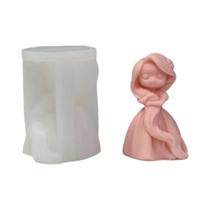 Molde De Cera 3D De Princesa Fofa Para DIY, Ferramenta Para Fazer Velas Aromáticas, Decoração De