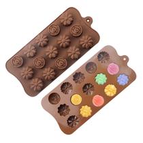 Molde de chocolate Candy em silicone granulado 21x11x1,5 cm 15 cavidades