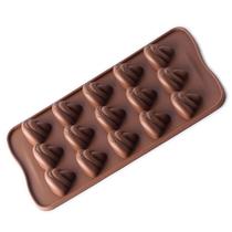 Molde de chocolate com emoji de cocô de silicone de 15 cavidades para assar