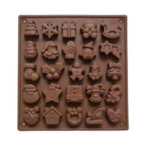 Molde De Chocolate De Natal Com 25 Cavidades, Molde De Silicone Antiaderente Para Doces De Férias,