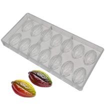 Molde de chocolate: policarbonato em forma de cacau para assar ouro Molde de chocolate: policarbonato em forma de cacau para assar ouro