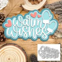 Molde de corte metálico Sznilindm Warm Wishes para scrapbooking