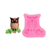 Molde De Coruja Da Floresta Para Argila Polimérica, Resina, Fondant, Bolo, Doces, Chocolate,