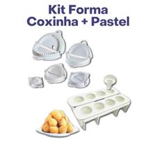 Molde De Coxinha Faz 8 + Molde Pastel Fogazza Risole Com 5 Tamanhos Formas