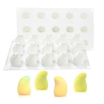 Molde de cozimento de silicone ANGOOD Mango Cake de 15 cavidades antiaderente