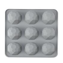 Molde de diamante de silicone de 9 cavidades para fabricação de chocolate e doces