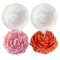 Molde de flor de silicone 3D Peony Cake Soap Cake Candle Fondant x2 Molde de flor de silicone 3D Peony Cake Soap Cake Candle Fondant x2