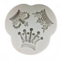 Molde de Gesso em Forma de Coroa Europeia - Kit com 2 Peças