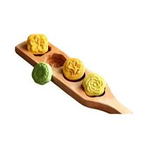 Molde De Madeira Para Biscoitos E Bolos Chineses (Mooncake), Carimbo De Flores Para Muffins, Tortas