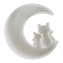 Molde de molde de mingra de lua animal artesanal pendurado ornamentos de molde UV Cristal Resina Epóxi Mold DIY Art Crafts Casting Mold - Gatinho