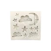 Molde de Nuvem, Lua e Estrela - GMEZN1127