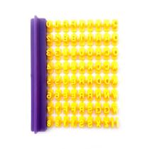 Molde de Plástico - Alfabeto & Números - Amarelo - 1 UN - Rizzo
