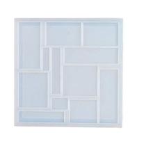 Molde de quebra-cabeça de resina Silicone Tangram Geometric Compatível Molde de quebra-cabeça de resina Silicone Tangram Geometric Compatível