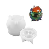 Molde De Resina 3D Para Halloween, Jarro Coberto, Caixa De Armazenamento, Jarro De Velas, Artesanato