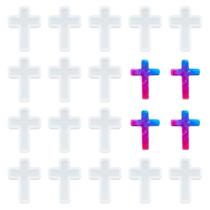 Molde de resina Arricraft Cross Silicone, 10 peças para colar e pingente