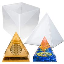 Molde de resina Chistepper Large Pyramid com moldura de plástico Molde de resina Chistepper Large Pyramid com moldura de plástico