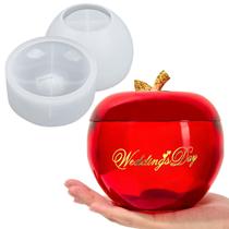 Molde de resina: frasco de maçã Dacies com tampa, armazenamento de joias DIY de 13 cm Molde de resina: frasco de maçã Dacies com tampa, armazenamento de joias DIY de 13 cm