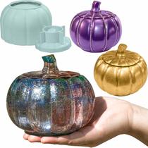 Molde de resina para frasco de abóbora FaitMainx, decoração de Halloween de 13 cm
