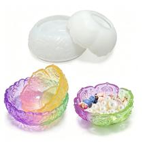 Molde de Resina Voaesdk 2 Unidades Tigela de Flor de Lótus para Artesanato DIY Molde de Resina Voaesdk 2 Unidades Tigela de Flor de Lótus para Artesanato DIY