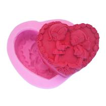 Molde de sabão de silicone 3D Love Rose Heart Kids Pastry DIY Crafts