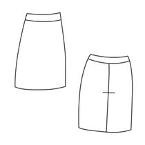 Molde de saia cós anatômico tamanho 46 ao 52 by Marlene Mukai