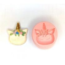 Molde de Siicone Unicórnio Floral Molde de Siicone Unicórnio Floral