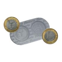 Molde de silicone 001 - Moeda 1 Real Fantasia - Frente e Verso