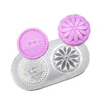 Molde De Silicone 038 - Botão Duplo - Diversos Flexarte Molde De Silicone 038 - Botão Duplo - Diversos Flexarte