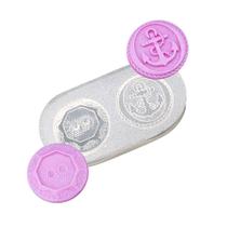 Molde De Silicone 039 - Botão Duplo Âncora Diversos Flexarte Molde De Silicone 039 - Botão Duplo Âncora Diversos Flexarte