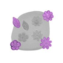 Molde De Silicone 111 - Flores Miosotis Pequenas - Flor Rosa Molde De Silicone 111 - Flores Miosotis Pequenas - Flor Rosa