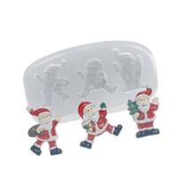 Molde de Silicone 127 Trio De Papai Noel